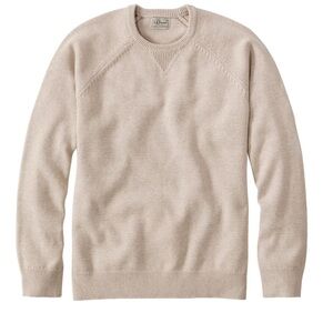 NEVER WORN LL Bean Men's Wicked Soft Cotton/Cashmere Sweater, Crewneck